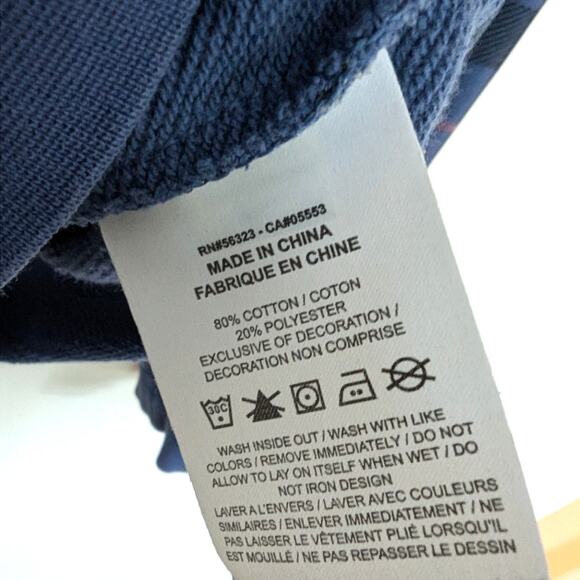 Nike Sportswear Blue Plaid Cotton Crewneck Sweatshirt Size Small - Picture 6 of 7